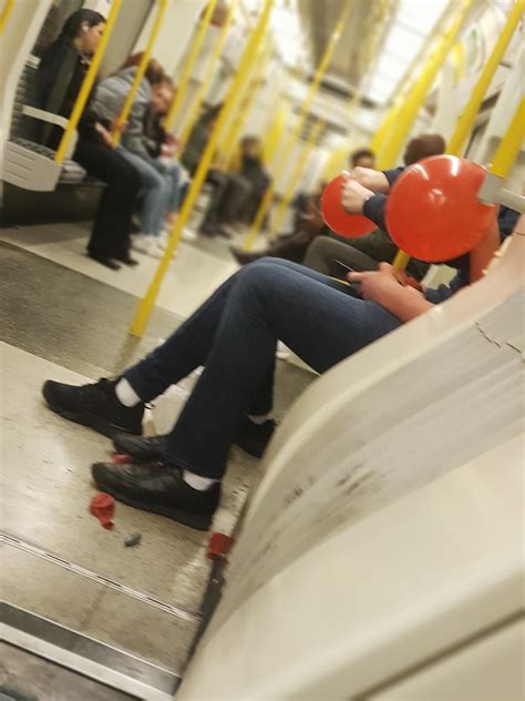 Some Teens Chain Huffing Nos On The Tube Subway Left All Their