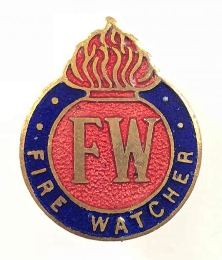 Sally Bosleys Badge Shop Ww2 Fire Watcher Civilian Volunteer Home