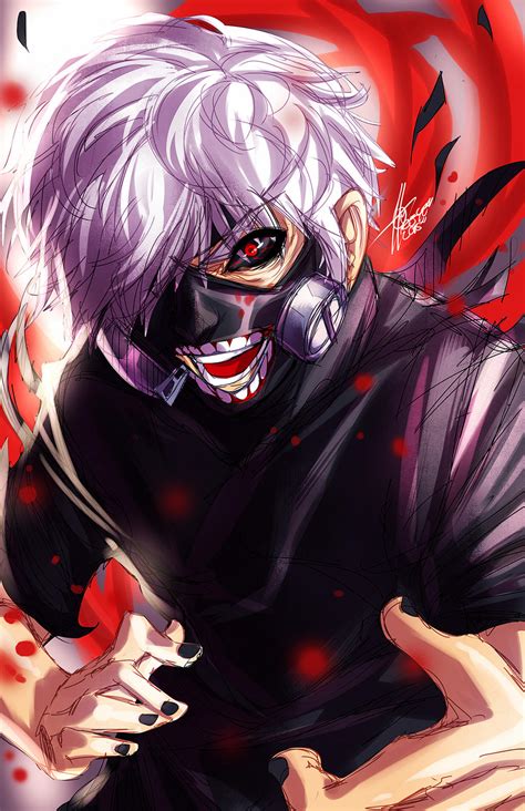 In modern day tokyo, society lives in fear of ghouls: Tokyo Ghoul-Ken Kaneki-FANART :D by xdtopsu01 on DeviantArt