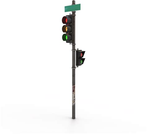 Stop Light Png Traffic Light 3d Model Free Clipart Full Size