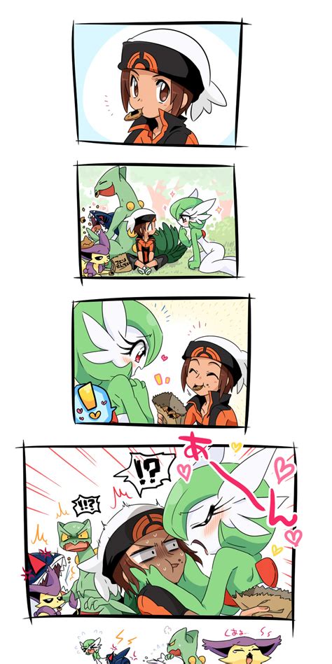 Gardevoir Brendan Sceptile Sharpedo And Delcatty Pokemon And 1 More Drawn By Bano Akira