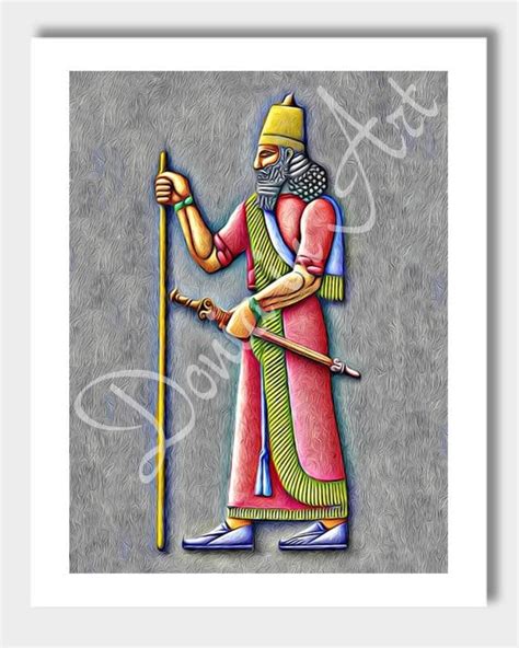 Assyrian Art Solider Of Assyria Assyrian Paintings Assyria Etsy