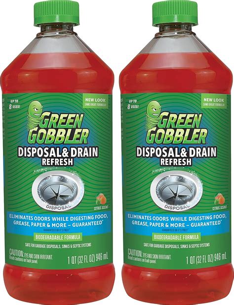 Green Gobbler Garbage Disposal And Kitchen Sink Drain Cleaner 2 Pack