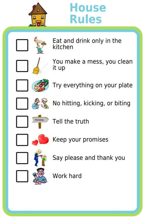 Week 42 Free Printable House Rules Rules For Kids Kids House Rules