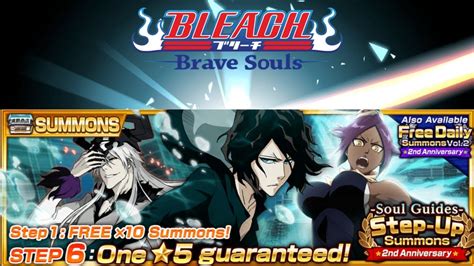 Soul Guides Step Up Summons Bleach Brave Souls Youtube