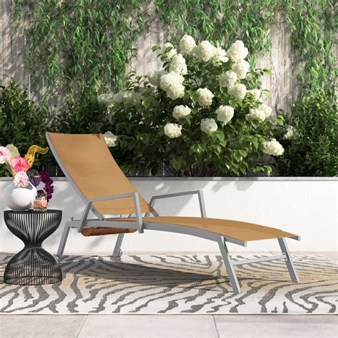 Zipcode Design™ Dupree Outdoor Metal Chaise Lounge And Reviews Wayfair