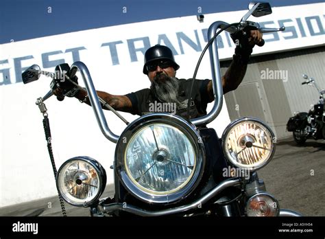 Harley Davidson Biker California Stock Photo Alamy