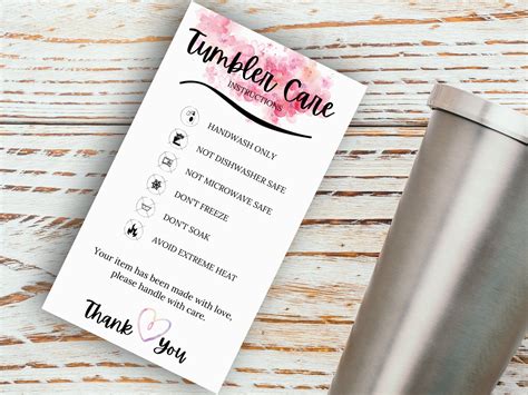 Cups And Mugs Instruction Tumbler Printables Templates Make It
