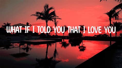 Ali Gatie What If I Told You That I Love You Lyrics Youtube