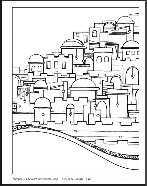 Jerusalem Coloring Page Printable Sketch Coloring Page