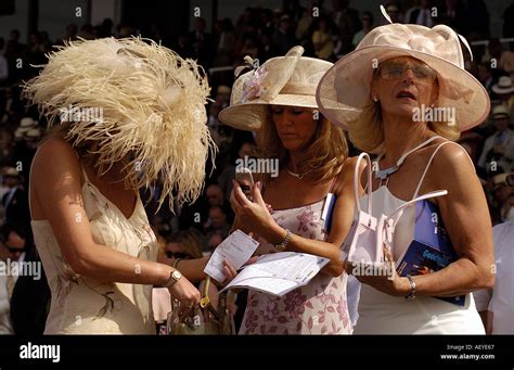 Racegoers At Glorious Goodwood In West Sussex England Picture By Andrew