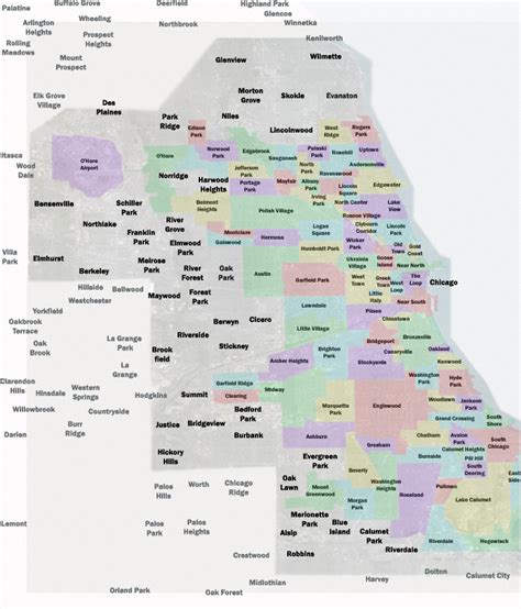 Chicago Suburbs Map As Including The Best Maps In The
