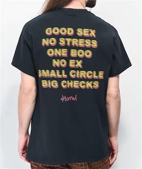 4hunnid good sex black t shirt