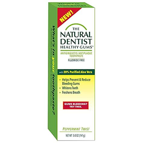 the natural dentist healthy gums antigingivitis antiplaque sls free toothpaste with aloe vera