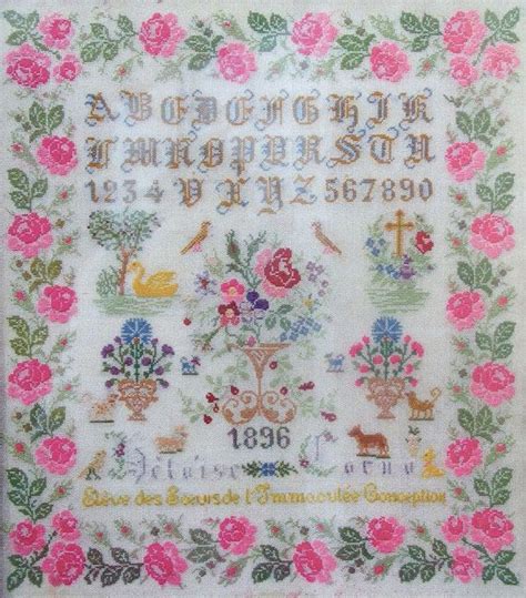 Check spelling or type a new query. CROSS STITCH CHART Antique French Sampler Pattern 'Heloise ...