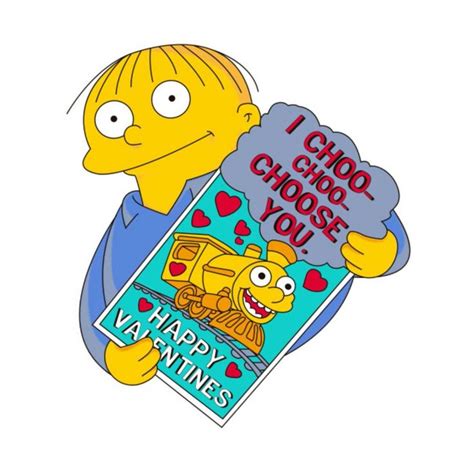 The Greatest Valentine S Day Card Of All Time From One Mr Ralph Wiggum Valentinesday