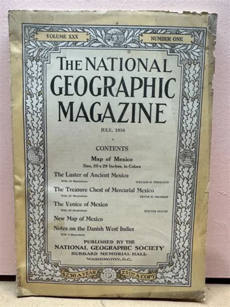 National Geographic Magazines 1916 1919 Some Vintage Maps Dogs Mexico