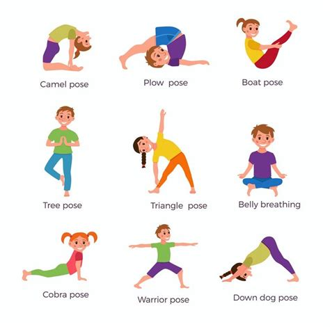 10 Autumn Yoga Poses For Kids Printable Poster Kids Yoga Poses Images