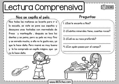 Comprension Lectora Fichas Para Imprimir Abc Fichas