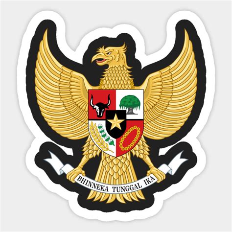 National Emblem Of Indonesia Garuda Pancasila Indonesia Sticker