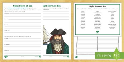 Descriptive Writing About A Storm At Sea Activity Pack