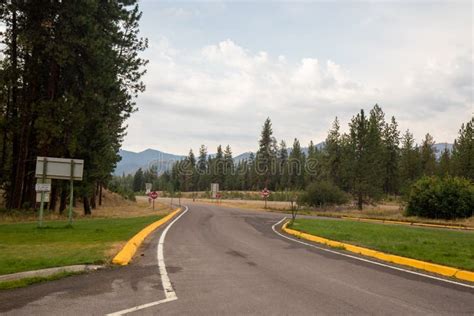 Rocky Mountain Highway Rest Area In Montana Stock Photo Image Of Bush