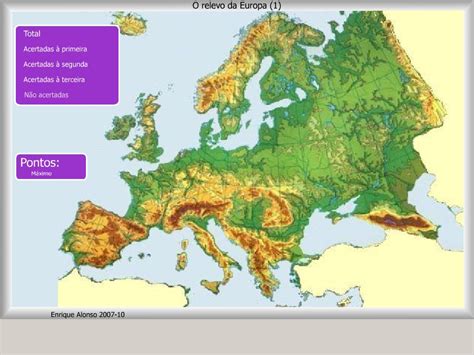 Mapa Do Relevo Europeu