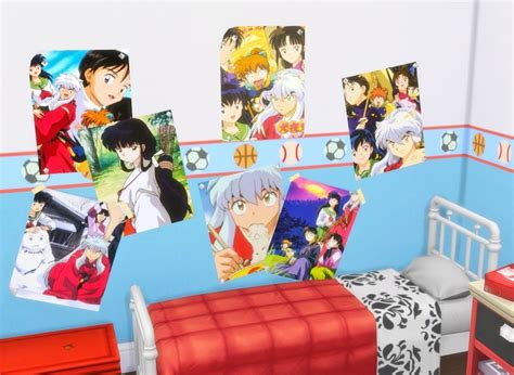 I Create Bedroom Sets For The Sims 4 — Anime Posters For The Sims 4 I