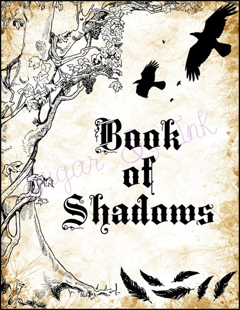 printable book of shadows