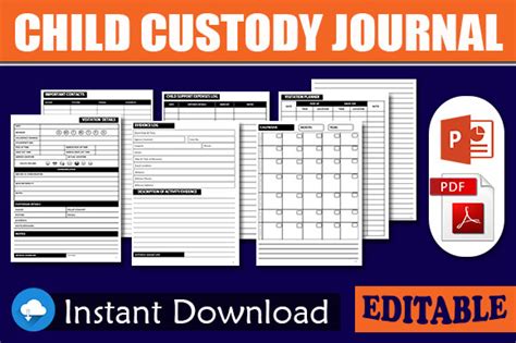 Child Custody Journal Template