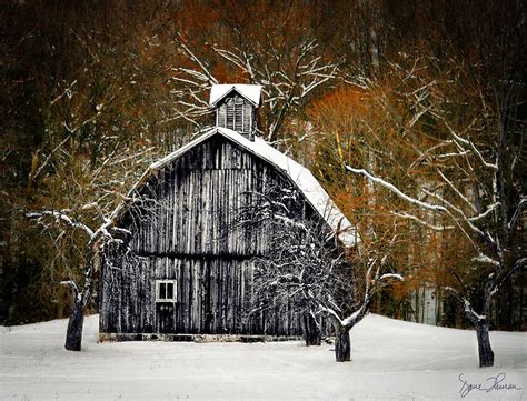 Barn In Winter Photograph By David Thurau Fine Art America