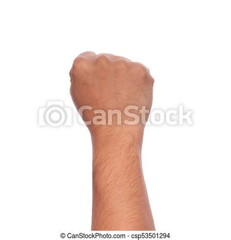 Male Clenched Fist Isolated On White Background Canstock