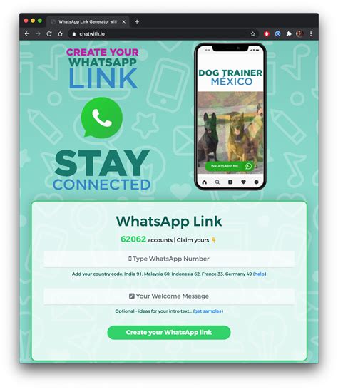 You can create a simple whatsapp link and add it to your instagram profile or generate html code for your website. Link to WhatsApp Business - WhatsApp Link