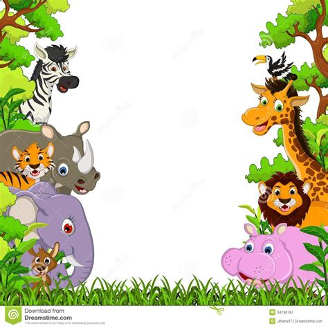 Free Download Jungle Background With Animals Cartoons 1300x1300 For