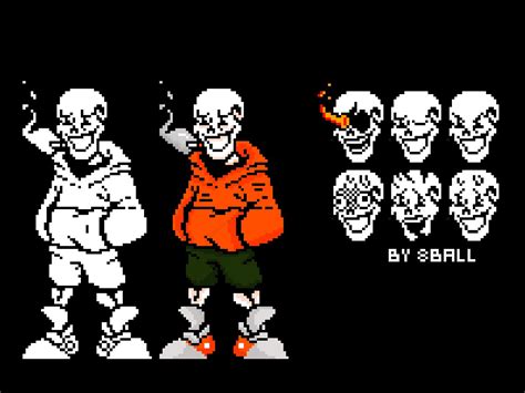 Just Some Underswap Papyrus Sprites I Did It Took Me A While To Do