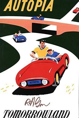 Disneyland Autopia Cars Attraction Poster ~ Signed By Designer And Disney