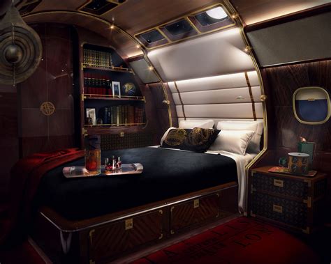 Luxury Skyacht Incredible Private Jet With A Queen Bed Interior
