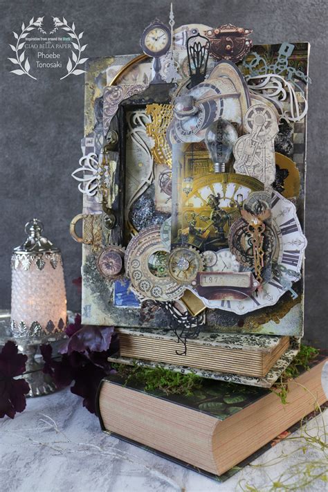 Mixed Media Steampunk Canvas Ciao Bella Voyages Extraordinaires By