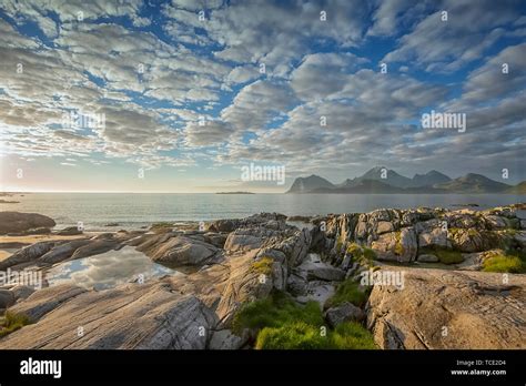 Beach Flakstad Lofoten Nordland Norway Stock Photo Alamy