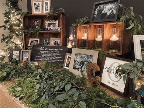 Pin By Marlo McCutcheon On Memory Funeral Table Ideas Memorial