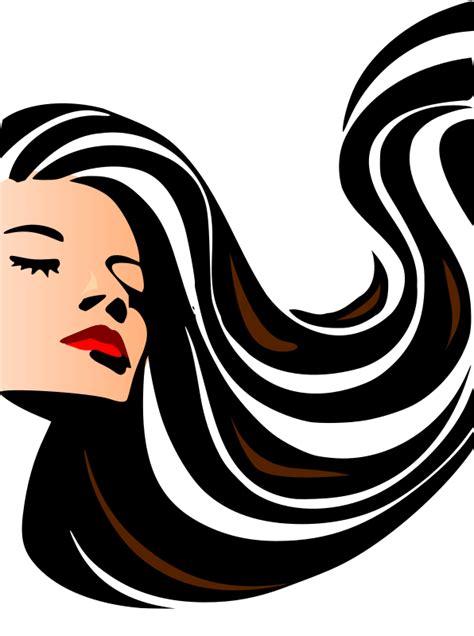 Flowing Hair Vector Free Download On Clipartmag