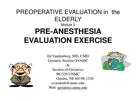 Ppt Preoperative Evaluation In The Elderly Module 3 Pre Anesthesia
