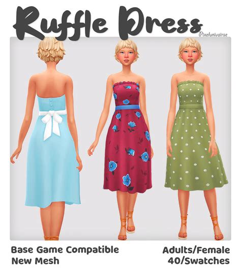 Sims 4 Ruffle Dress Micat Game