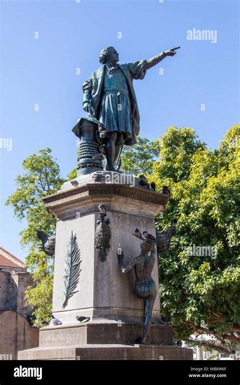 Statue De Christophe Colomb Parque Colon Santo Domingo République
