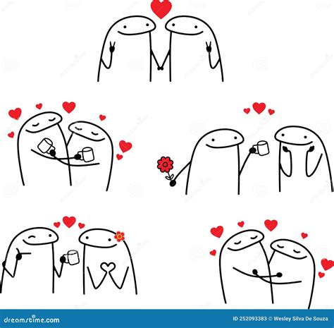 Meme Internet Flork Pack Love Stock Vector Illustration Of Romantic
