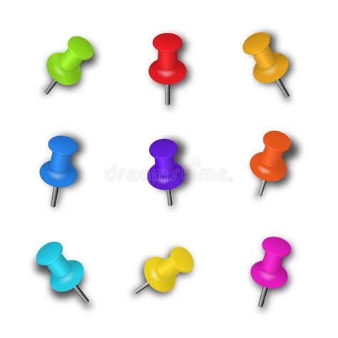 Multi Colored Pins Stock Vector Illustration Of Plastic 97213378