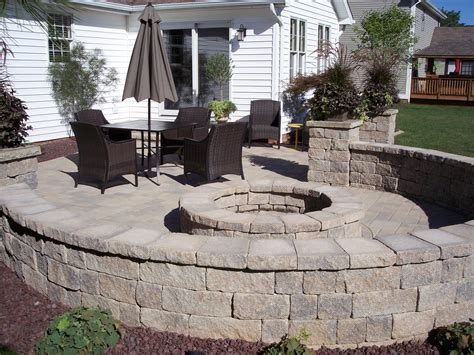 Raised Firepit Backyard Outdoor Decor Patio