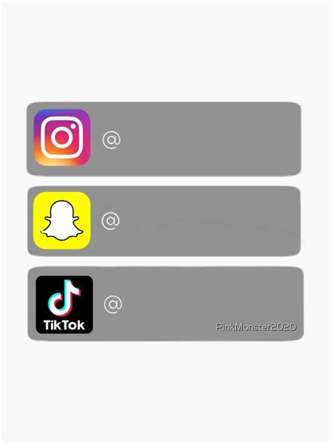 Snapchat Instagram And Tiktok Tags Stickerm Package Sticker By