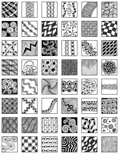 Pins of either pages of further descriptions of a tangle, or sheets where several tangles are featured in order to guide your. #Zentangle My Zentangle Doodle Reference Sheet #2 ...