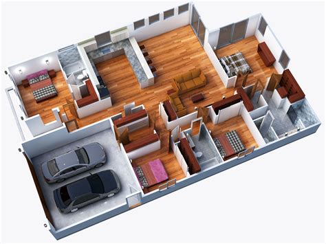 create 3d floor plan using sketchup and vray by reinh